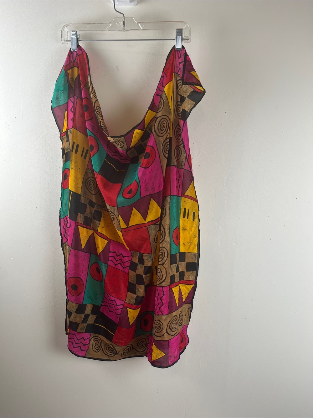 Authentic vintage Echo 100% silk scarves featuring maximalist